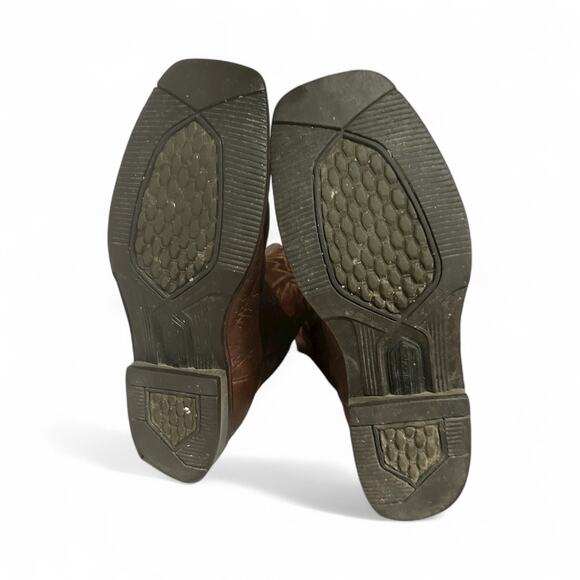 Lucchese Rudy M4090 Men's Western Brown Square Toe Boots Size 9.5 EE Used - Picture 6 of 10